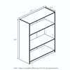 Furinno 14151R1 Series JAYA Simple Home 3-Tier Adjustable Shelf Bookcase