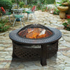 Outdoor XL Steel Firepit Backyard Garden Heater Stove Wood Burning BBQ Fire Pit