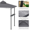 Metal BBQ Gazebo Waterproof Barbecue Grill Canopy Grey Garden Marquee Pergola