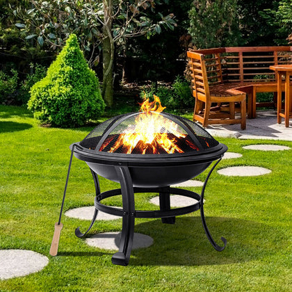 Fire Pit BBQ Grill Heater Outdoor Graden Firepit Brazier Patio Outside Ambiance