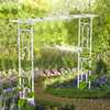 Rustproof Iron Metal Wedding Arch Decorative Garden Backdrop Pergola Stand Frame