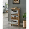 3 Bedroom Cabinet Unit Bedside Bathroom Table Nightstand Storage Wooden Wicker