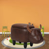 Cow Shaped Animal Storage Footstool Upholstered Ottoman Foot Rest Stool Pouffe