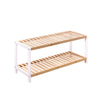 2 Tier Bamboo Shoe Rack Stand Shelf Shelving Hallway,Bathroom Storage Organiser