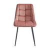 Set of 2 Blue Grey Velvet Dining Chairs Dinning Kitchen Room Metal Leg Padded