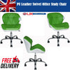 Adjustable Office Chair 5 Legged Wheels 360 Swivel Computer Desk PU Cushioned UK