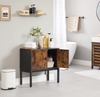 Small Side Cabinet Vintage Industrial Cupboard Rustic Metal Hall Console Table