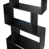 Wood Bookcase Bookshelf S Shape 6 Tier Shelves Free Standing Shelving Storage
