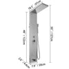 Shower Panel Column Tower w/ Body Jets Waterfall Bathroom Thermostatic Manual