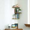 Heavy Duty Floating Wall Mounted Shelf MDF Corner Unit Rack Strong Metal Frame