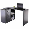 Wooden Corner Desk Storage Cabinet Drawer Home Office L Shape Computer Table