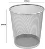 10'' Metal Mesh Silver Wire Bin Rubbish Paper Waste Home Office Bedroom Sturdy