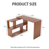 Corner Computer Desk 360°Rotating L Shaped Workstation Home Office PC Table Wood