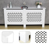 Mondeer Radiator Cover Wall Cabinet MDF Wood Grill Shelf White Rhombic Bars XL
