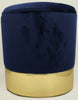 Round Ottoman Storage Pouffe Stool Soft Velvet Footstool Dressing Vanity Chair