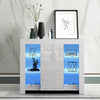 High Gloss LED Light Sideboard Storage Bedside Table TV Stand Cupboard Cabinet
