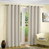 Blackout Thermal Curtains Eyelet Ring Top Curtain Pair With Tie Backs