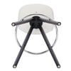 2x Barstool Breakfast stool Metal+leather Counter Bar Chair Faux Bar Stool WHITE