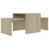 Coffee Table Set Chipboard Accent Side End Couch Table Sonoma Oak