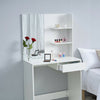 Modern Dressing Table Jewelry Makeup Desk w/ Mirror Drawer Bedroom White UK