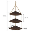 Triple Hanging Shelf Wall Mounted Rope Shelving Nordic Style Wall Home Decor