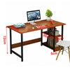 Home Office Computer PC Desk Writing Table 100cm Workstation Wood Bookshelf.