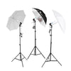 Vamery Continuos Lighting Black White Green Screen Umbrella Light Stand Kit UK