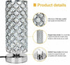 Modern Crystal Table Lamp Bedroom lights Bedside Lamp Desk Table Light Fixtures (Silver)