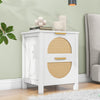 2 Drawer Rattan Bedside Tables Set of 2 Cabinet Bedroom Storage Nightstand HZ