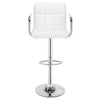 2pcs Bar Stools Leather Chairs Kitchen Breakfast Chairs Swivel Gas Lift 60-80cm