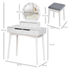 Dressing Table Set With Mirror & Stool 10 LED Bulbs Makeup Dresser Desk