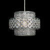 Chrome Ceiling Light Shade Easy Fit Pendant light 3 Tier Jewel Lighting LED Bulb