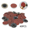 40x 2'' 50mm Sanding Discs Pad 24/60/80/120 Grit Abrasive Roll Lock UK