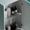 Wall Cabinet White 1 Door Single Bathroom Cupboard Storage Organiser Mount