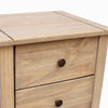 Bedside Chest 3 Drawer Solid Waxed Pine Rustic Bedroom Storage Unit