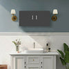 Wall Mounted Cabinet Floating Wall Shelf Storage Unit Cupboard 2 Doors White