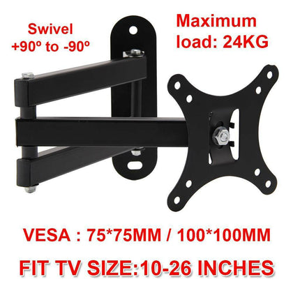 Tilt Swivel TV Wall Mount Bracket 10 14 16 17 18 19 20 22 24 26 Inch LCD LED