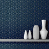 EXCLUSIVE METRO PRISM GEOMETRIC TRIANGLE BLUE / GOLD - WOW008 LUXURY WALLPAPER