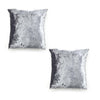 Cushions Set of 4 luxurious Crushed velvet Silver Velvet Cushion covers Soft