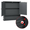 Bathroom Wall Cabinet Storage Mirror Cupboard with Shelf Mounted MDF Organizer