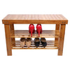 3 Tier Natural Bamboo Wooden Shoe Rack Bench Organiser Stand Storage Shelf Seat