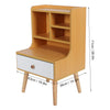 Bedside Tables Nightstand Cabinet with 1 Drawer & Bookshelf Storage Unit Bedroom
