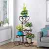 Love Heart Metal Plant Stand Flower Pot Corner Shelf Art Display Rack In/Outdoor