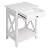 White Bedside Table Nightstand 1 Drawer Side Cabinet Storage Chest Bedroom