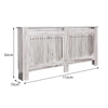Modern Grey Radiator Cover Wall Cabinet MDF Wood Grill Shelf Vertical Bars XL