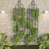 Set of 2 Vintage Garden Trellis Fence Panels Garden Climbing Aid 179 x 55cm