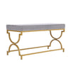 3ft Hallway Bedroom Bench Velvet Padded Metal Leg Dining Bench Home Furniture