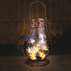 Garden Lantern with Solar Powered Fairy Lights Tabletop Hanging Copper 32cm