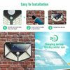 1x 100LED Solar Power PIR Motion Sensor Wall Lights Outdoor Garden Security Lamp