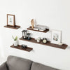 4x Wooden Floating Shelf Shelves Kit U-shaped Timber Block Essential TV Wall Dec